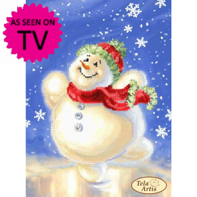 Bead Art Kit - Skating Snowman